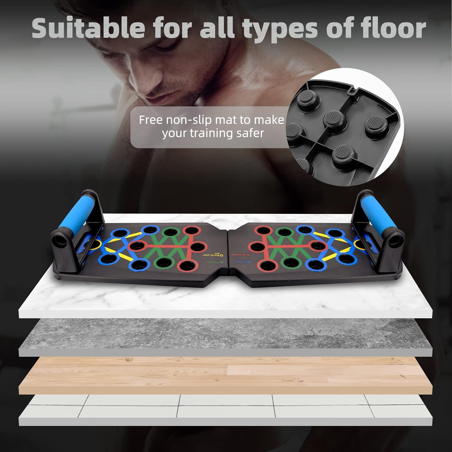 28 in 1 Push Up Rack Board System Fitness Workout Train Home Gym