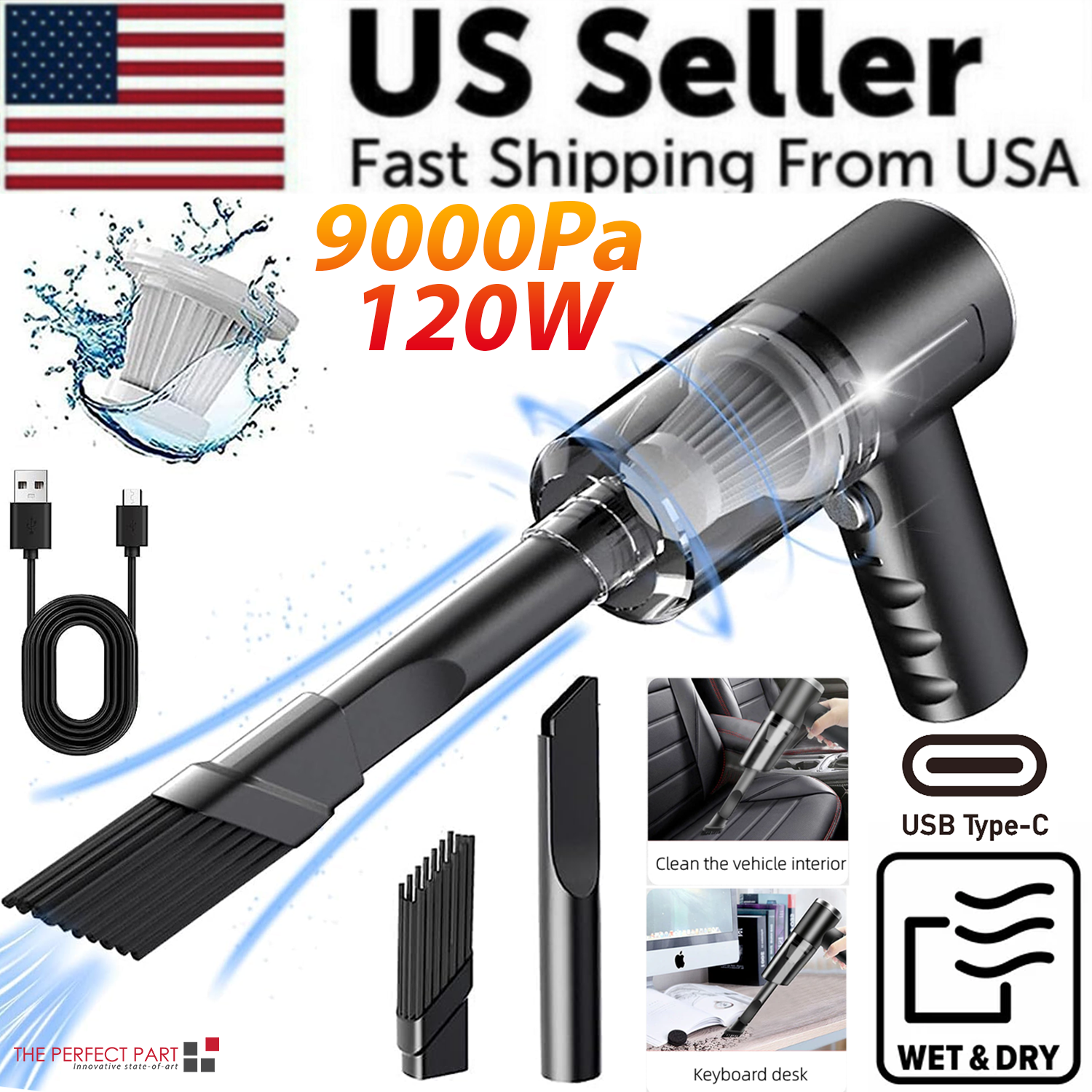 120W Cordless Car Vacuum - TikTok Viral | Free Shipping USA