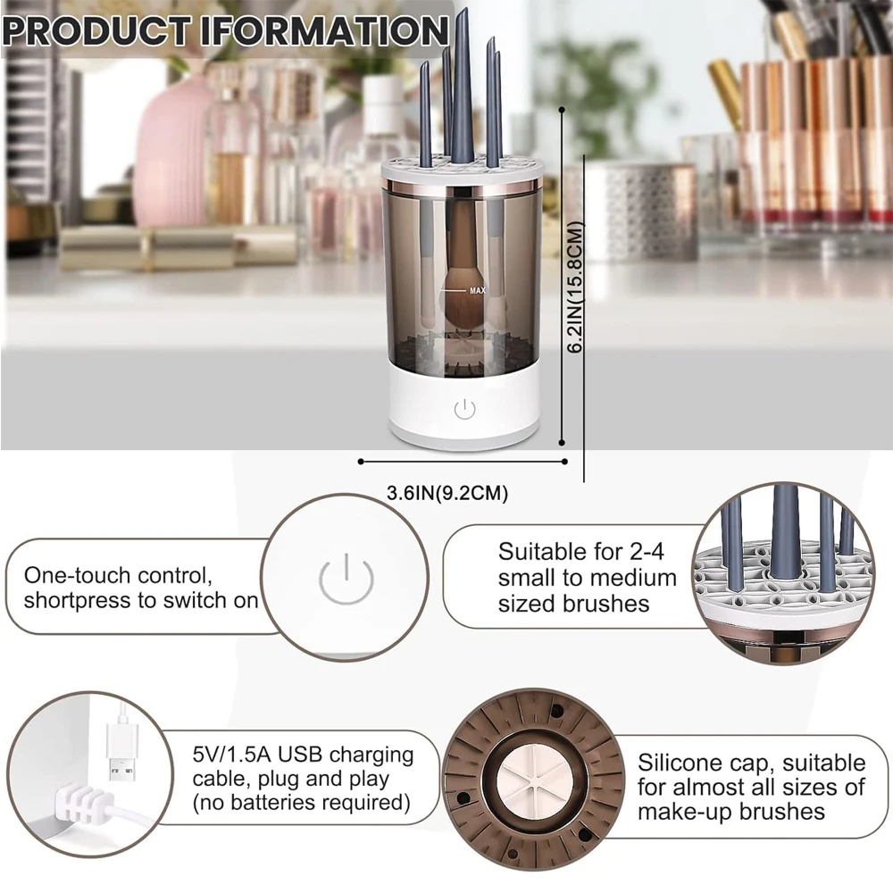 Electric Makeup Brush Cleaner - TikTok Viral | Free Shipping USA