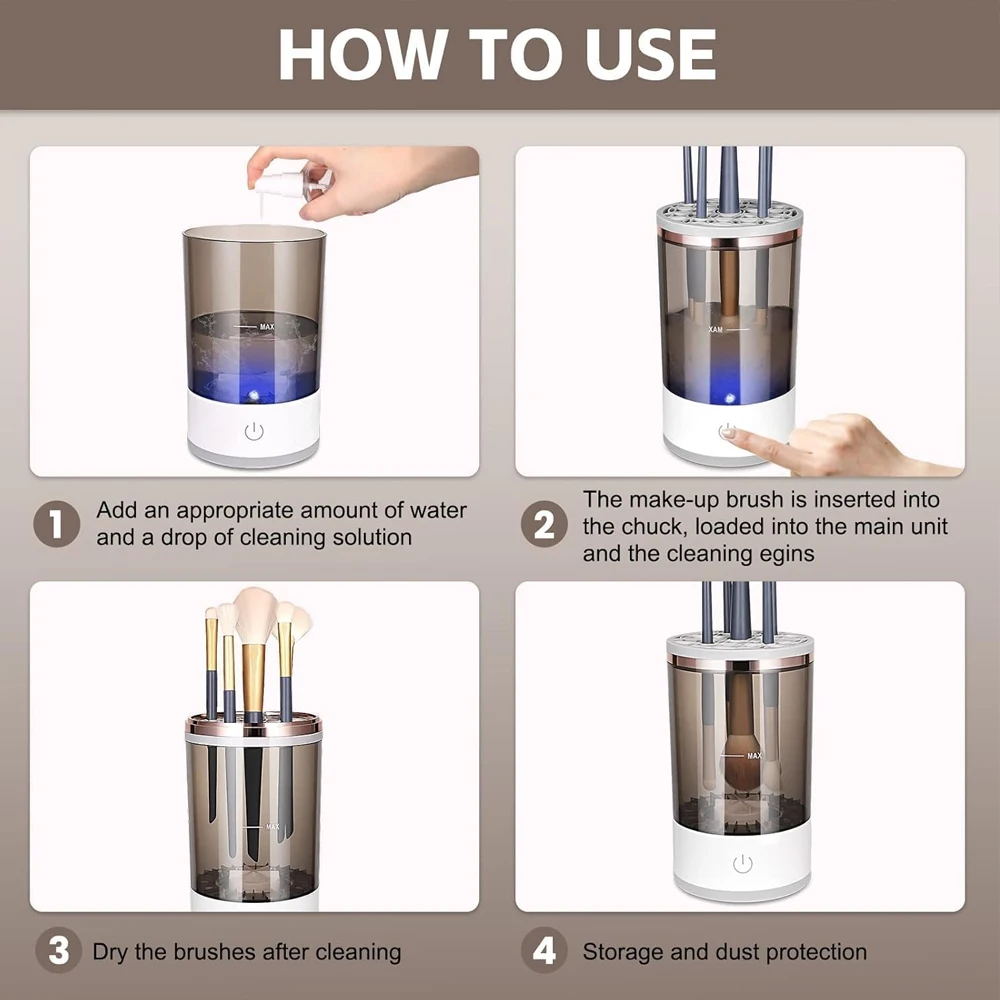 Electric Makeup Brush Cleaner - TikTok Viral | Free Shipping USA